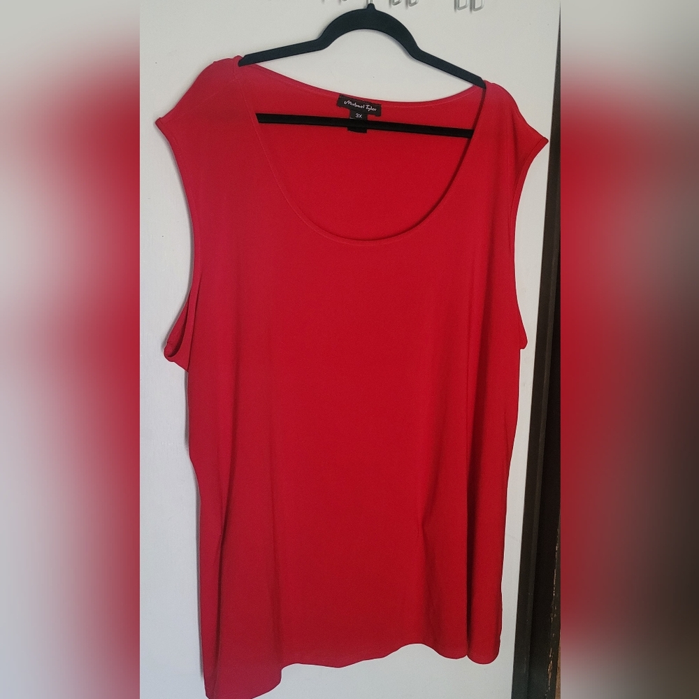 Red Michael Tyler Plus 3X Tank top